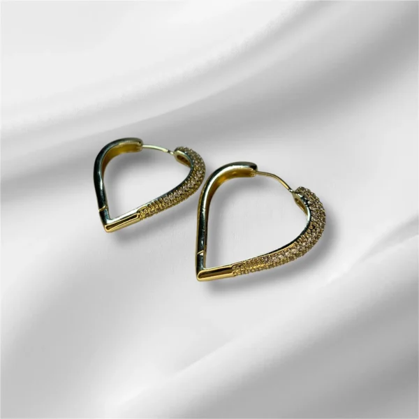 Stainless Steel Heart Stud Earrings